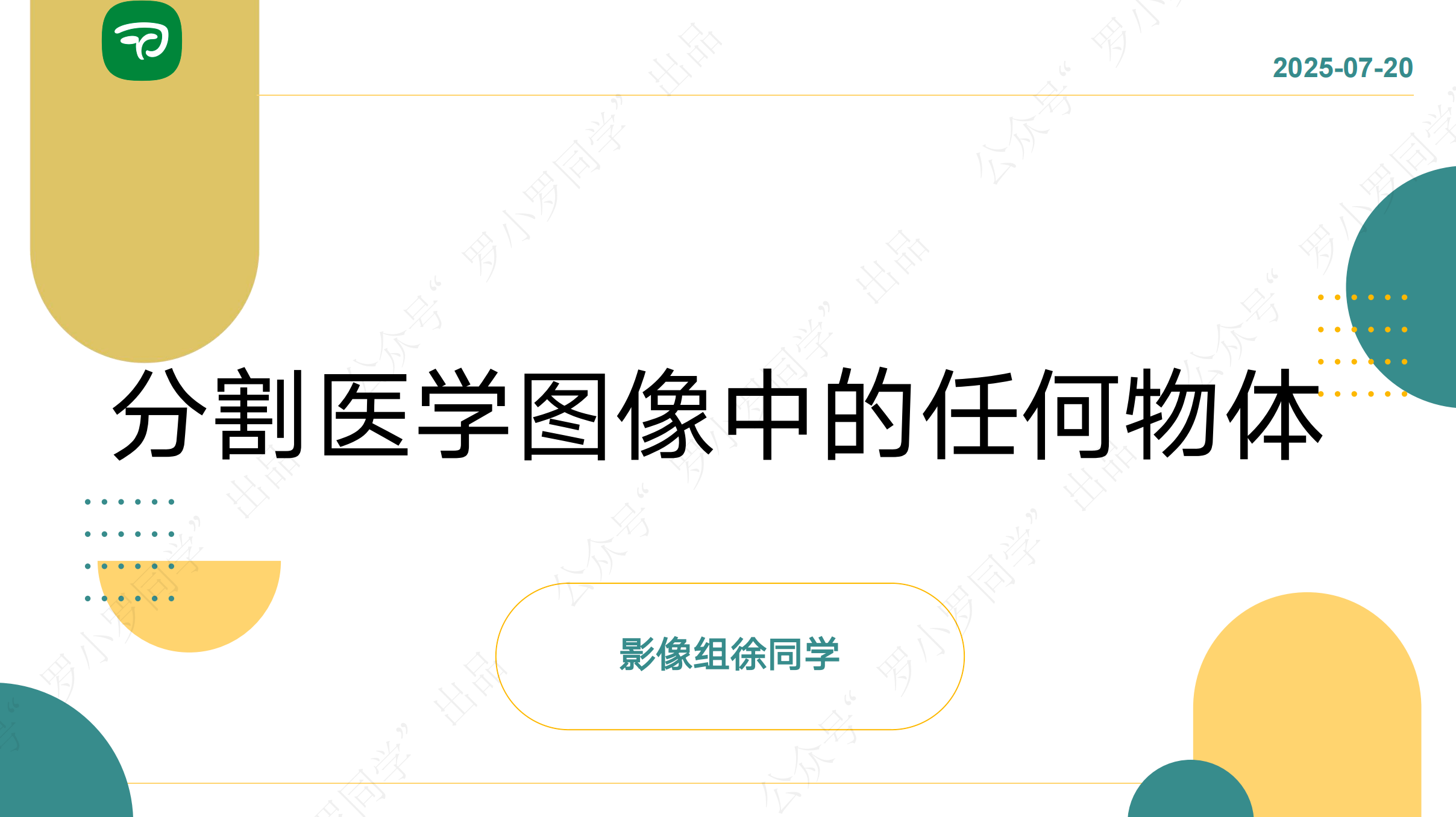医学AI技能提升班·第一期｜分割医学图像中的任何物体